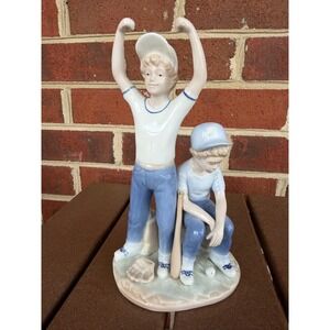 Vintage 1989 Paul Sebastian Porcelain Baseball Boys Figurine Meico Inc Blue